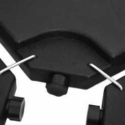 vidaXL - Parasolvoet - Zwart - Kunststof