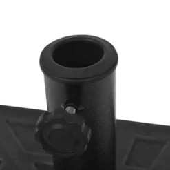 vidaXL - Parasolvoet - Zwart - Staal