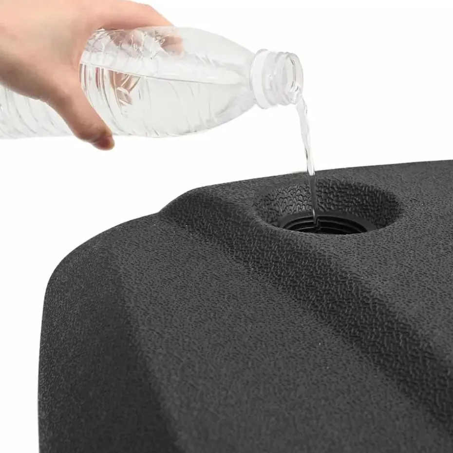 vidaXL - Parasolvoet - Zwart - Kunststof