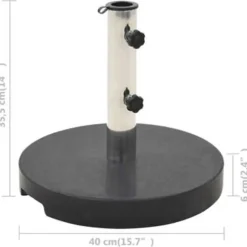 vidaXL - Parasolvoet - Zwart - Graniet