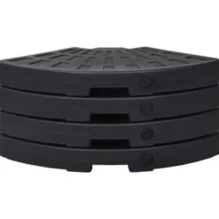 vidaXL - Parasolvoet - Zwart - Kunststof