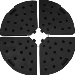 vidaXL - Parasolvoet - Zwart - Kunststof