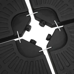 vidaXL - Parasolvoet - Zwart - Kunststof