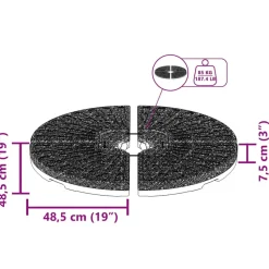 vidaXL - Parasolvoet - Zwart - Kunststof