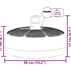 vidaXL - Parasolvoet - Zwart - Kunststof