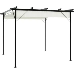 vidaXL - Pergola - Crème - Staal