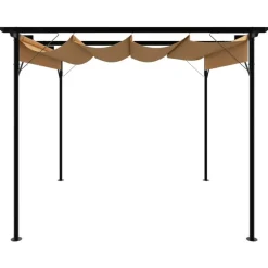vidaXL - Pergola - Taupe - Staal