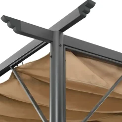 vidaXL - Pergola - Taupe - Staal
