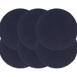 vidaXL - Placemat - Blauw - Katoen - 6 stuks
