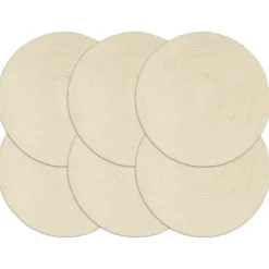 vidaXL - Placemat - Bruin - Katoen - 6 stuks
