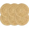vidaXL - Placemat - Bruin - Jute - 6 stuks