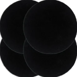 vidaXL - Placemat - Zwart - Katoen - 4 stuks