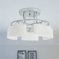 vidaXL - Plafondlamp - Wit - Glas
