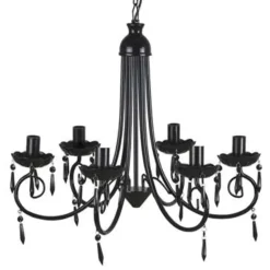 vidaXL - Plafondlamp - Zwart - Metaal - 55.5 x 46 cm