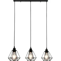 vidaXL - Plafondlamp - Zwart - Metaal