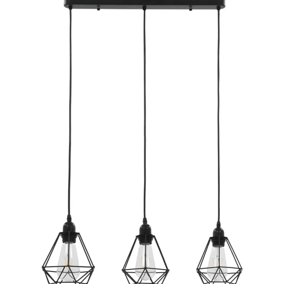 vidaXL - Plafondlamp - Zwart - Metaal