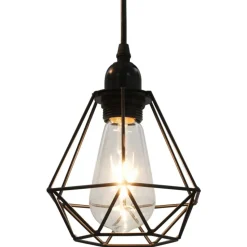 vidaXL - Plafondlamp - Zwart - Metaal