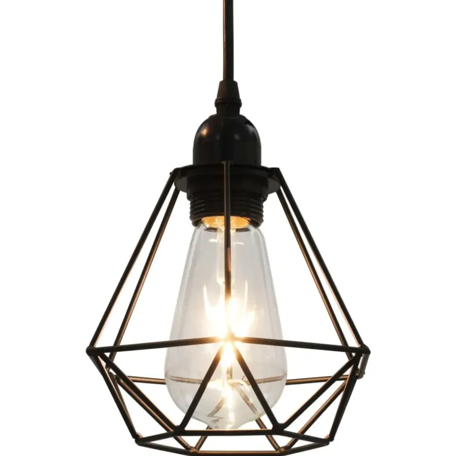 vidaXL - Plafondlamp - Zwart - Metaal