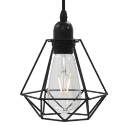 vidaXL - Plafondlamp - Zwart - Metaal