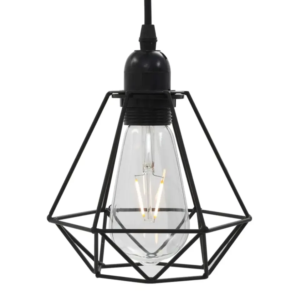 vidaXL - Plafondlamp - Zwart - Metaal