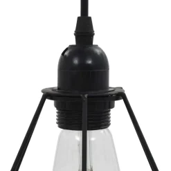 vidaXL - Plafondlamp - Zwart - Metaal