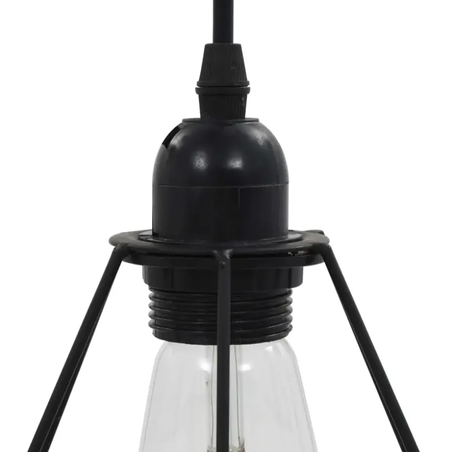 vidaXL - Plafondlamp - Zwart - Metaal