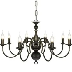 vidaXL - Plafondlamp - Zwart - Metaal - 80 x 45 cm