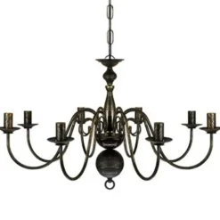 vidaXL - Plafondlamp - Zwart - Metaal - 80 x 45 cm