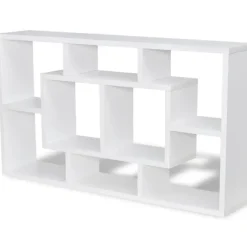 vidaXL - Plank - Wit - Bewerkt hout