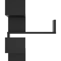 vidaXL - Plank - Zwart - Bewerkt hout