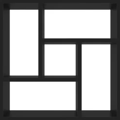 vidaXL - Plank - Zwart - Bewerkt hout