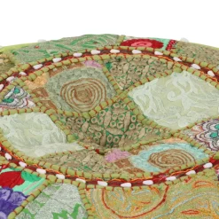 vidaXL - Poef - Groen - Katoen