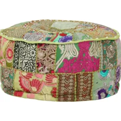 vidaXL - Poef - Groen - Katoen