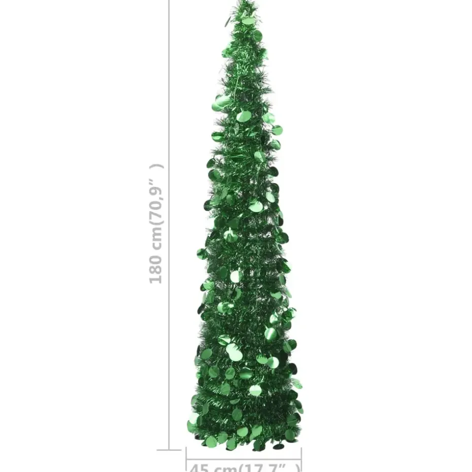 vidaXL - Pop-up Kerstboom - Groen - 180 x 45 cm