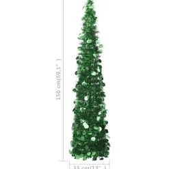 vidaXL - Pop-up Kerstboom - Groen - 150 x 33 cm
