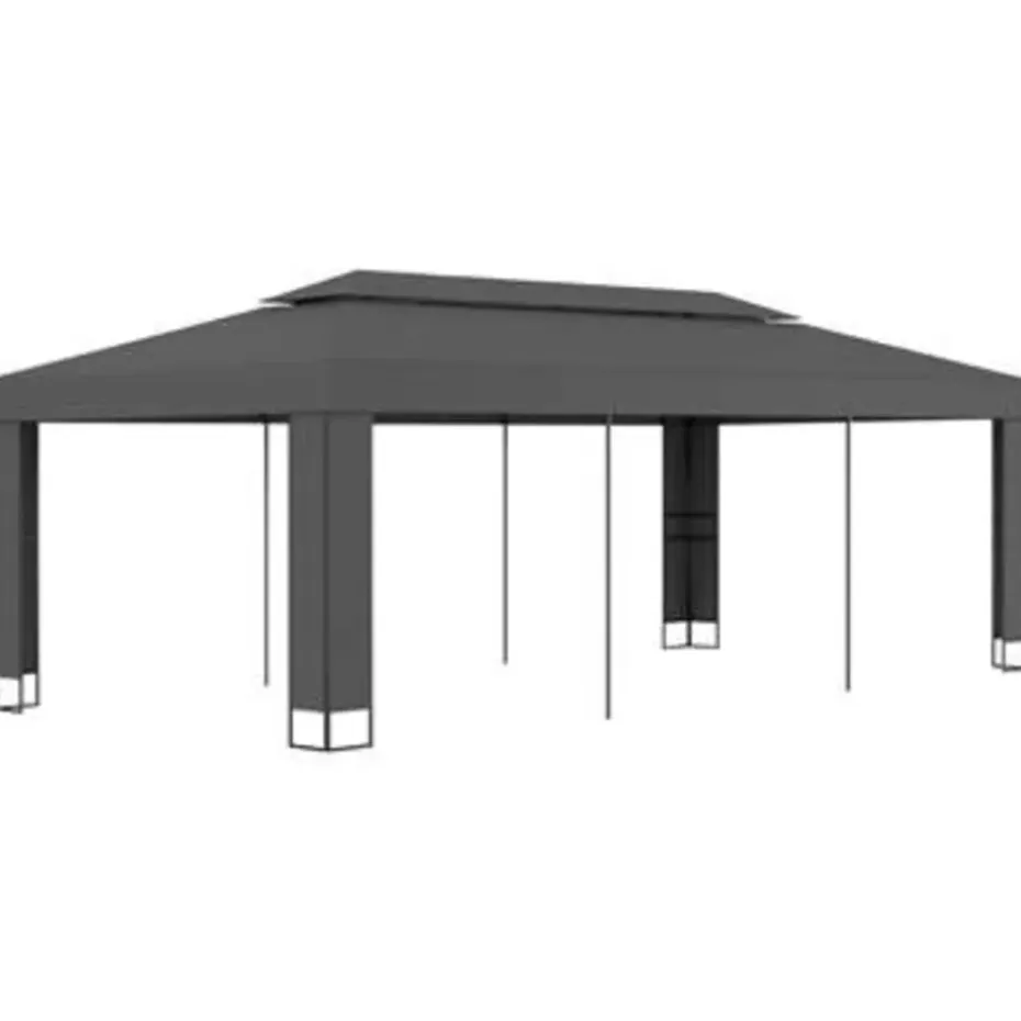 vidaXL - Prieel - Antraciet - Stof - 3 x 6 m