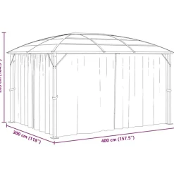vidaXL - Prieel - Antraciet - Stof