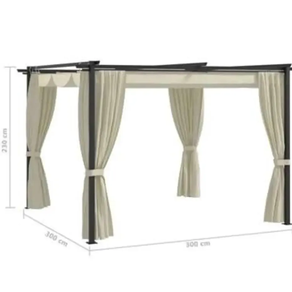 vidaXL - Prieel - Crème - Stof