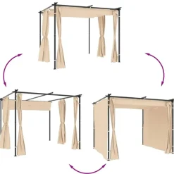 vidaXL - Prieel - Crème - Stof