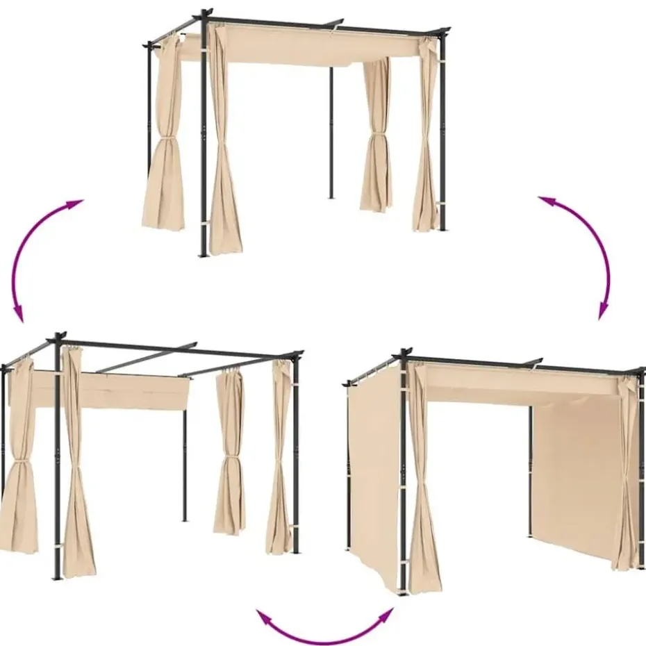 vidaXL - Prieel - Crème - Stof
