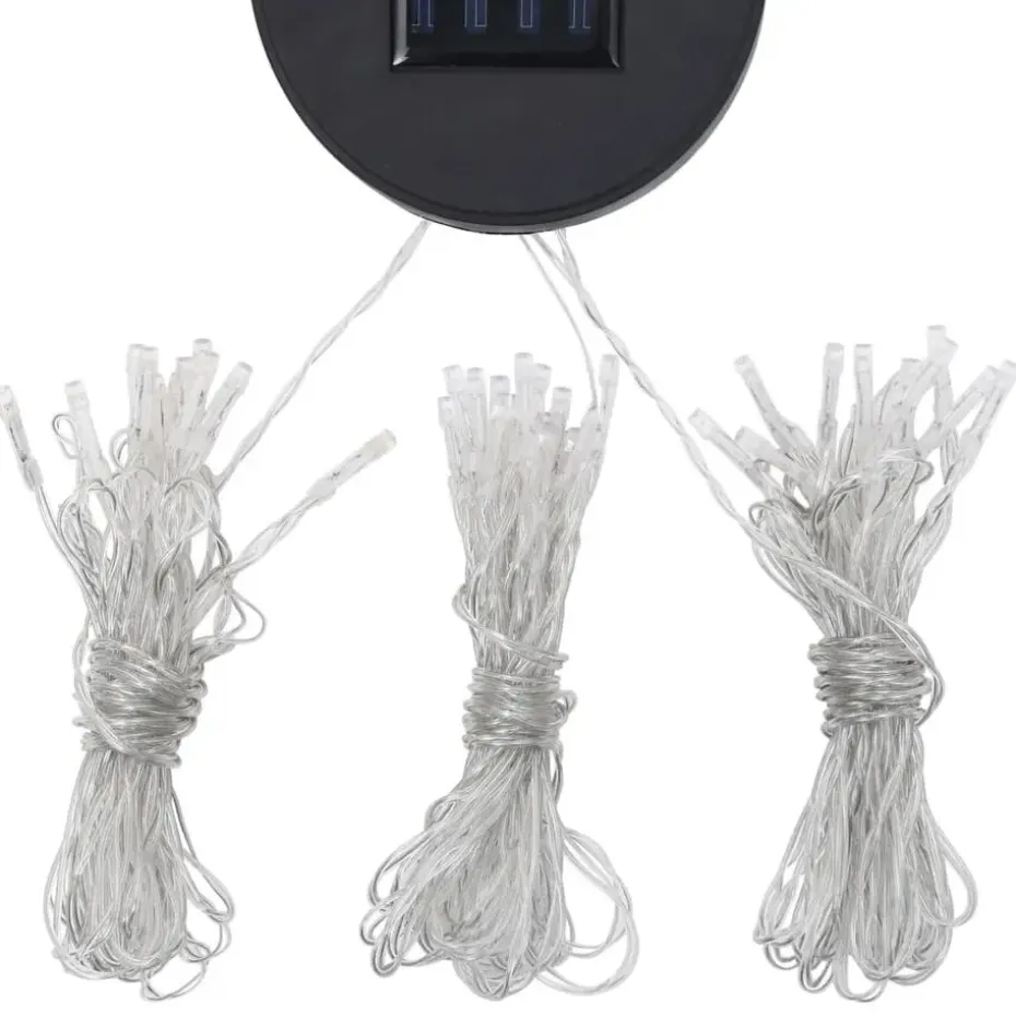 vidaXL - Prieel Met Lichtslinger - Antraciet - Stof - 300 x 300 cm