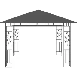vidaXL - Prieel Met Lichtslinger - Antraciet - Stof - 3 x 3 x 2.73 m
