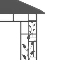 vidaXL - Prieel Met Lichtslinger - Antraciet - Stof - 3 x 3 x 2.73 m