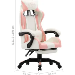 vidaXL - Race Stoel - Roze - Kunstleer