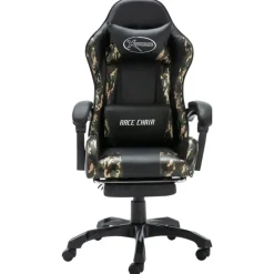 vidaXL - Race Stoel - Zwart - Kunstleer