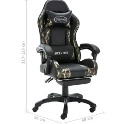 vidaXL - Race Stoel - Zwart - Kunstleer