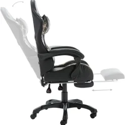 vidaXL - Race Stoel - Zwart - Kunstleer