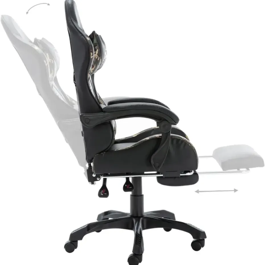 vidaXL - Race Stoel - Zwart - Kunstleer