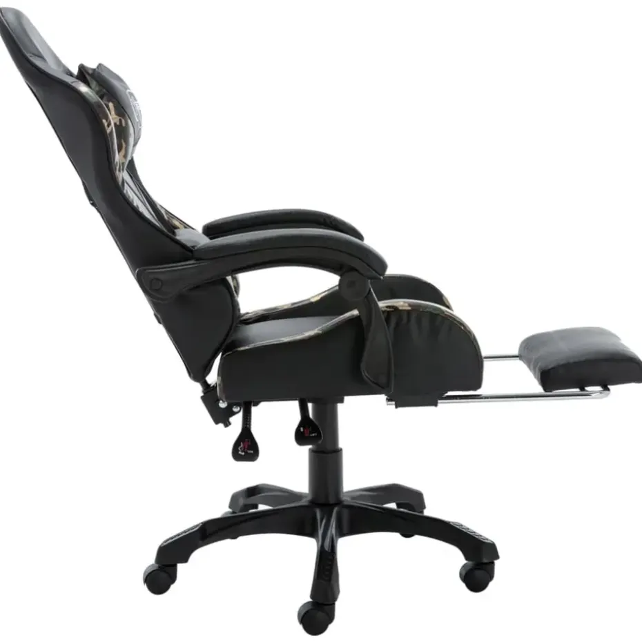 vidaXL - Race Stoel - Zwart - Kunstleer