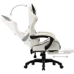 vidaXL - Race Stoel - Zwart - Kunstleer